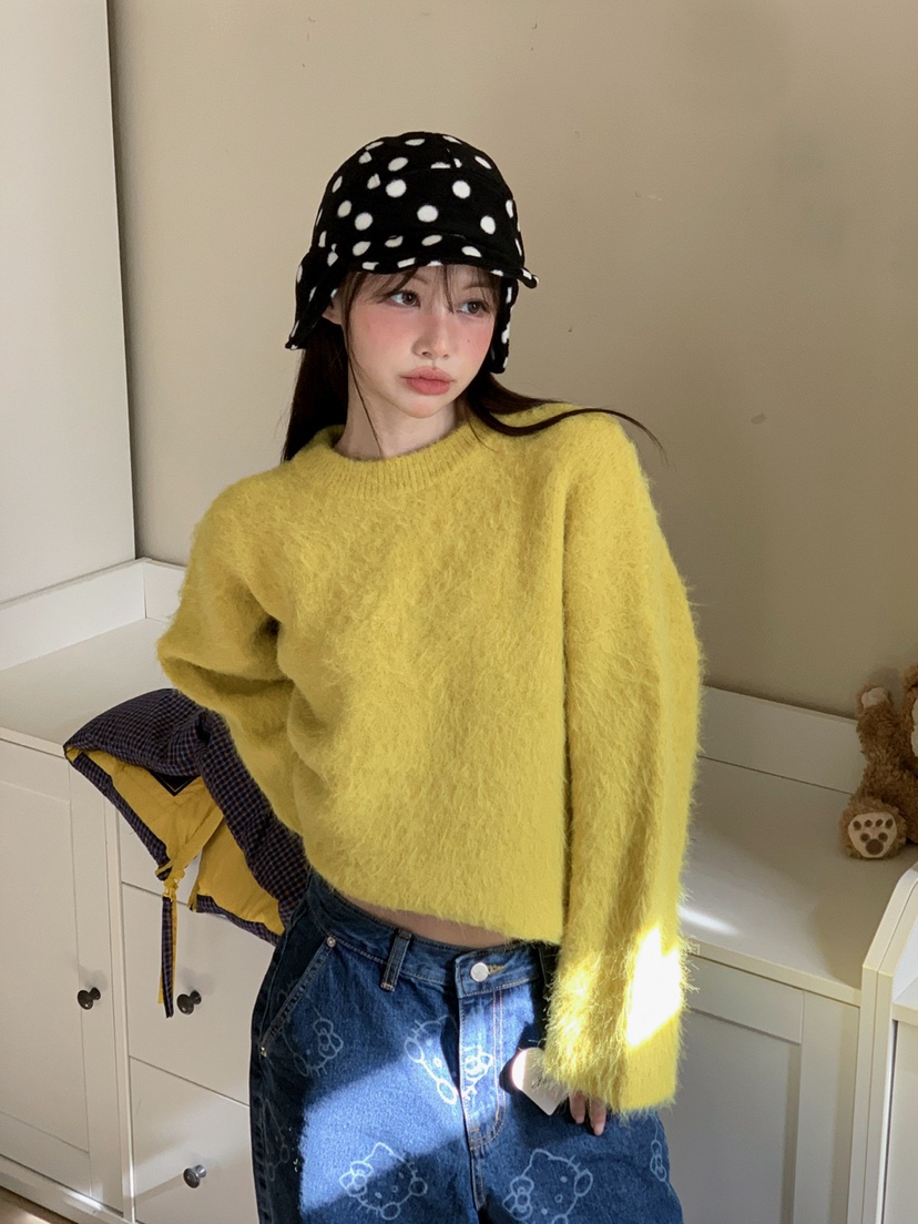 JKICHI韓國代購㊣女裝新款休閑25秋冬人氣熱賣真品毛衣安哥拉JKICHI毛衣