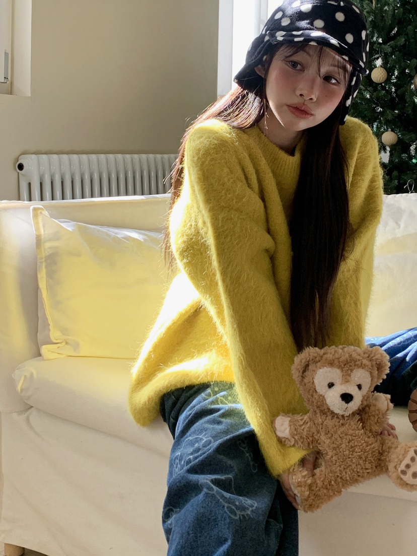 JKICHI韓國代購㊣女裝新款休閑25秋冬人氣熱賣真品毛衣安哥拉JKICHI毛衣