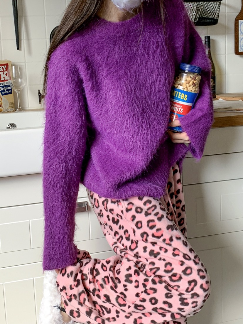 JKICHI韓國代購㊣女裝新款休閑25秋冬人氣熱賣真品毛衣安哥拉JKICHI毛衣圖色2