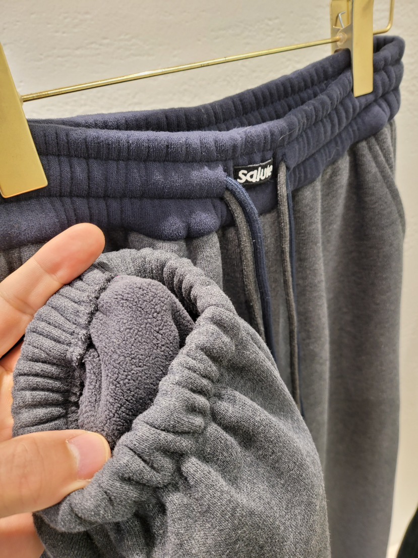 THE OTHER韓國代購㊣女裝新款人氣職業休閑褲加絨抓絨條紋THE OTHER休閑褲