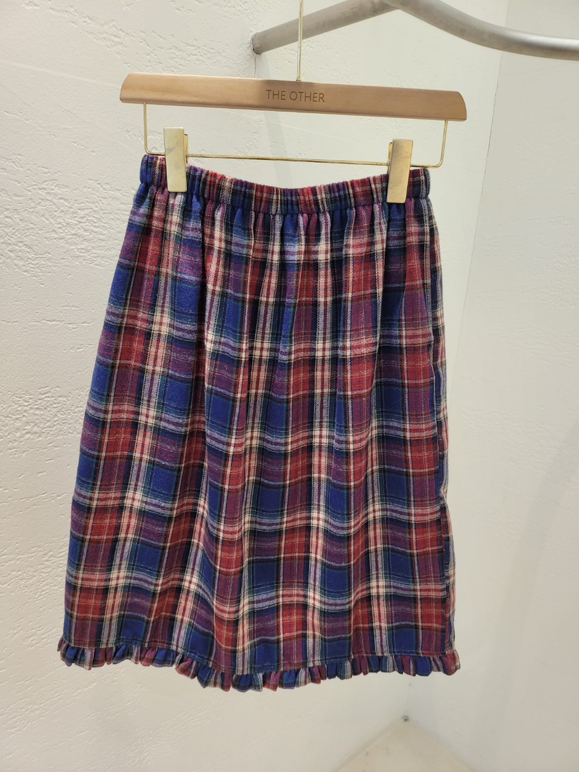THE OTHER韓國直郵㊣女士新品真品時尚半身裙中短裙復古格紋THE OTHER半身裙/中短裙圖色1