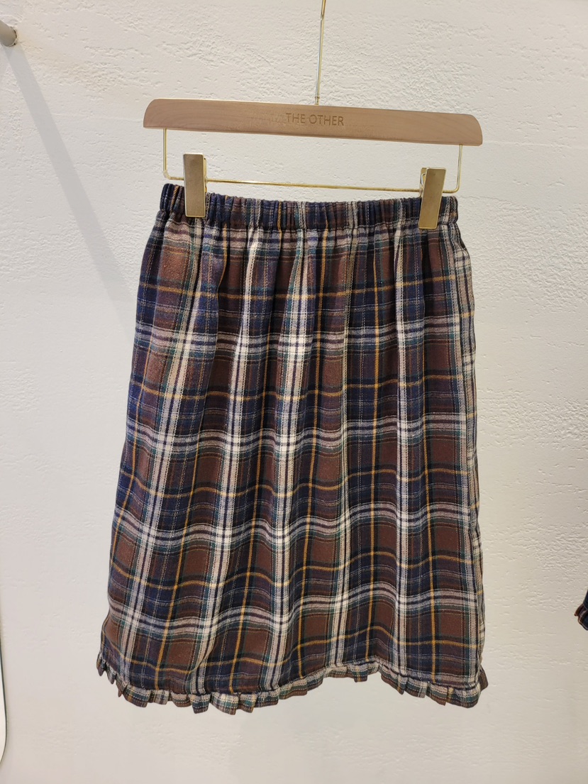 THE OTHER韓國直郵㊣女士新品真品時尚半身裙中短裙復古格紋THE OTHER半身裙/中短裙圖色2