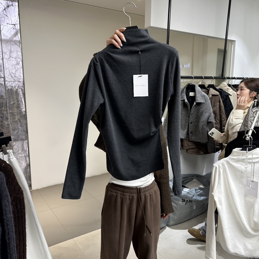 BETHEL東大門㊣實拍女裝新款真品休閑時尚熱賣人氣職業長袖T恤BETHEL長袖T恤圖色2