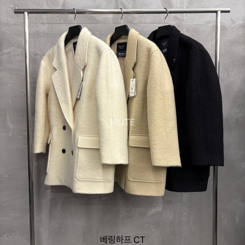 MUTE-P東大門㊣代購女裝新款職業真品熱賣休閑時尚短款大衣MUTE短款大衣
