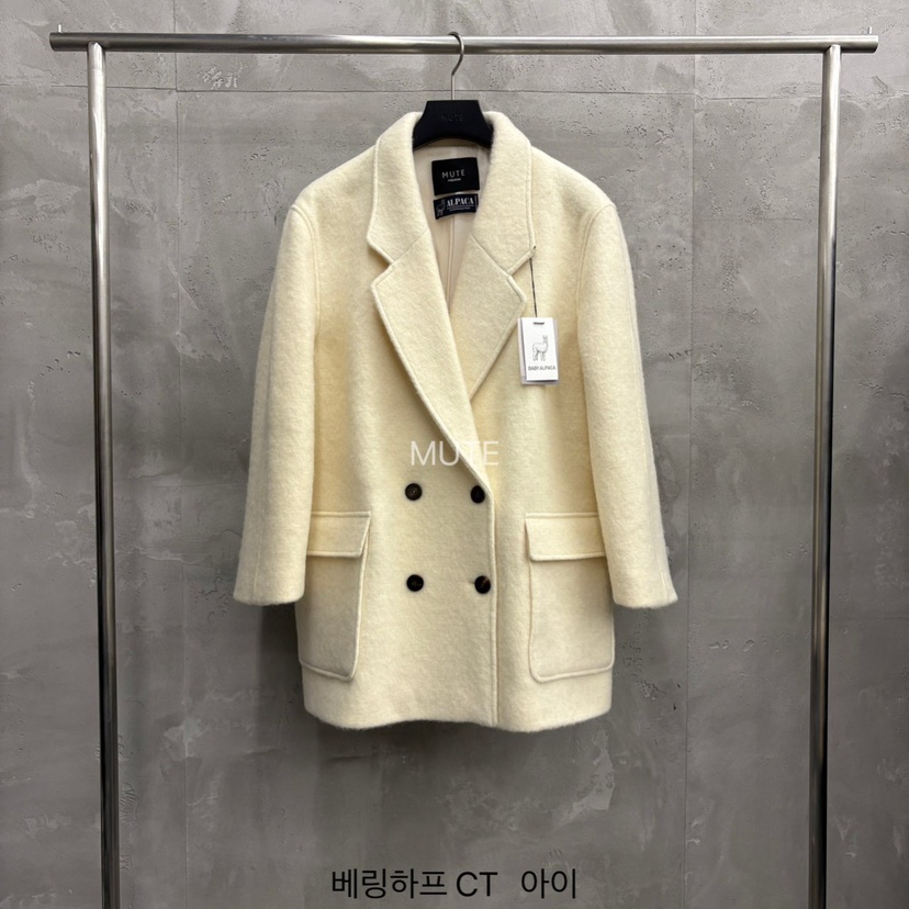 MUTE-P東大門㊣代購女裝新款職業真品熱賣休閑時尚短款大衣MUTE短款大衣圖色1