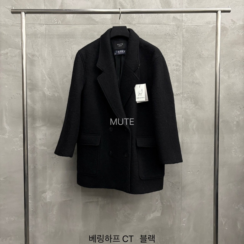 MUTE-P東大門㊣代購女裝新款職業真品熱賣休閑時尚短款大衣MUTE短款大衣圖色2