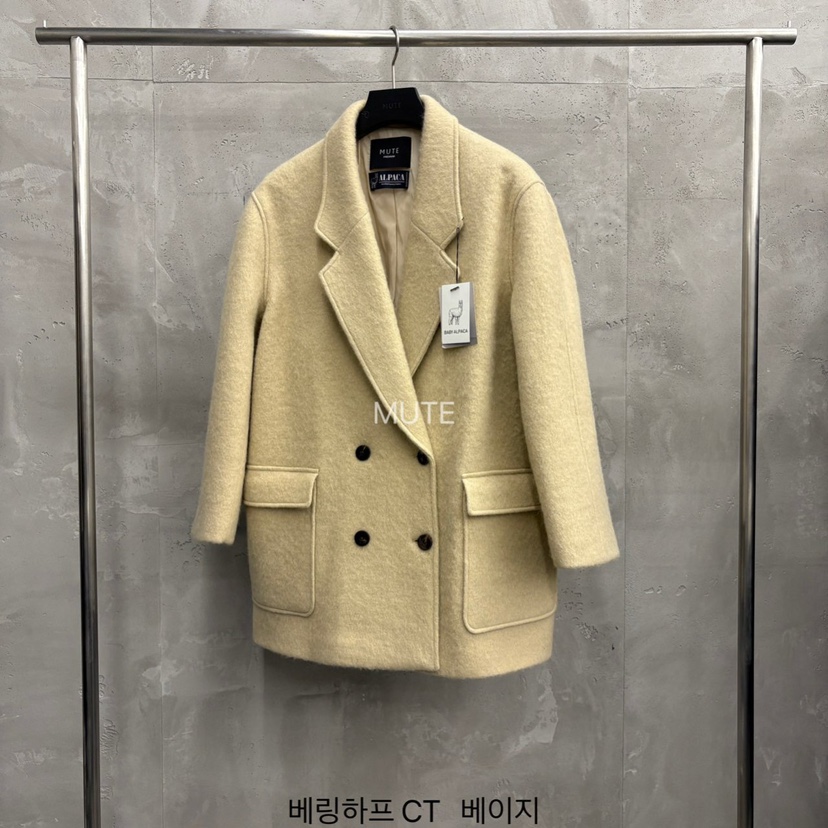 MUTE-P東大門㊣代購女裝新款職業真品熱賣休閑時尚短款大衣MUTE短款大衣圖色3