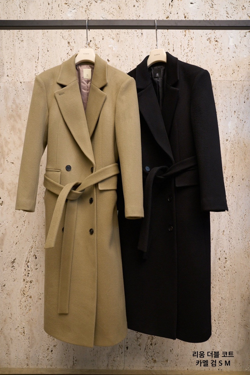 BLOSSOM東大門㊣實拍女士新品推薦人氣25秋冬中長款大衣含腰帶BLOSSOM中長款大衣