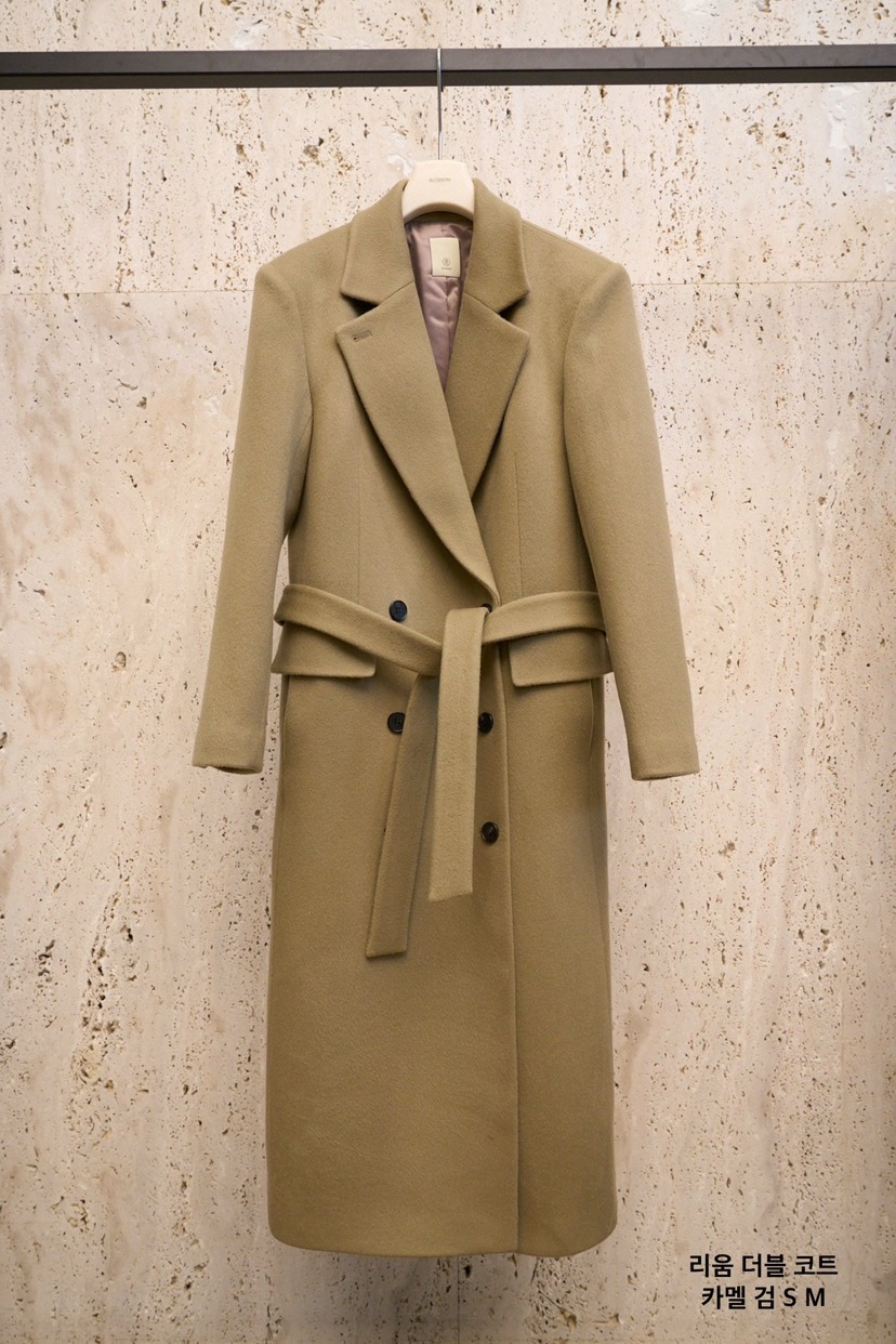 BLOSSOM東大門㊣實拍女士新品推薦人氣25秋冬中長款大衣含腰帶BLOSSOM中長款大衣圖色1