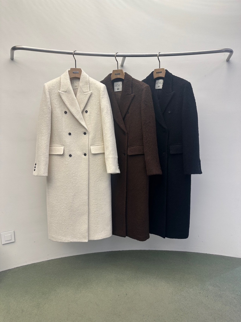 WIDA-P東大門㊣直郵女士新款推薦人氣職業熱賣25秋冬中長款大衣WIDA/RENEJ中長款大衣