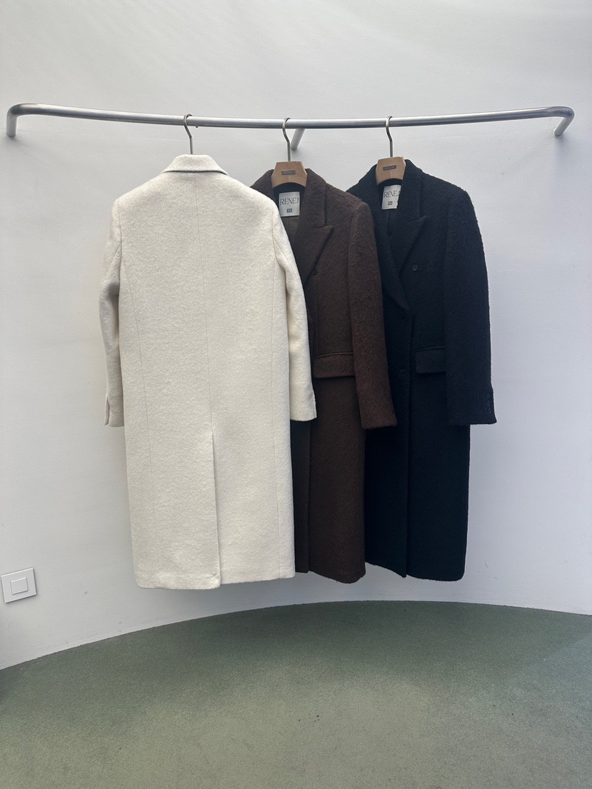 WIDA-P東大門㊣直郵女士新款推薦人氣職業熱賣25秋冬中長款大衣WIDA/RENEJ中長款大衣