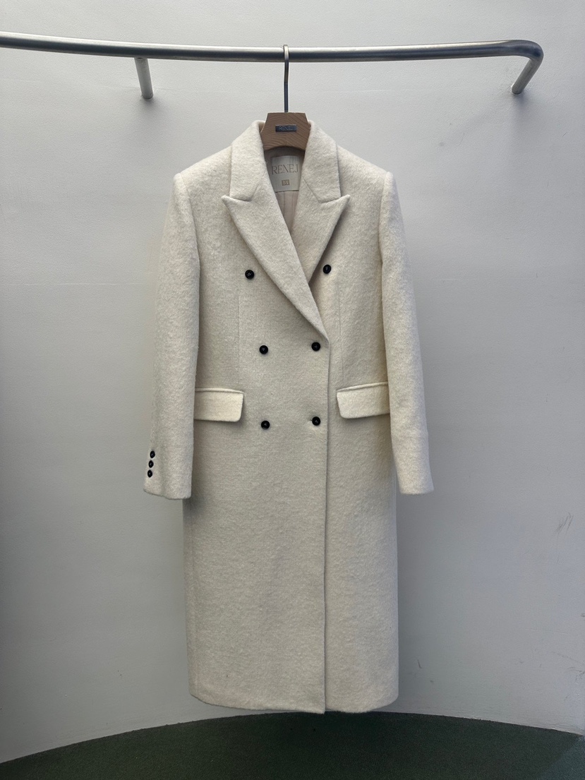 WIDA-P東大門㊣直郵女士新款推薦人氣職業熱賣25秋冬中長款大衣WIDA/RENEJ中長款大衣圖色1