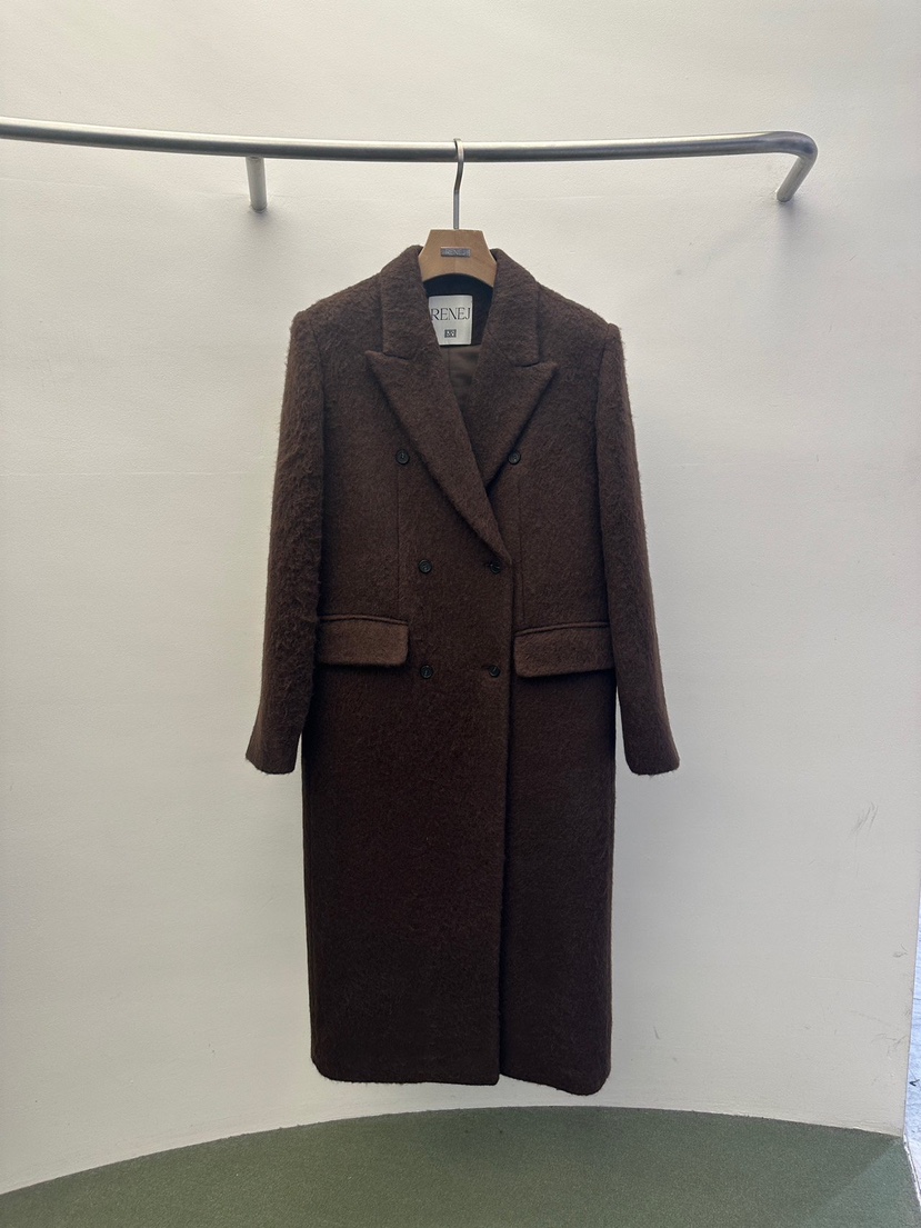 WIDA-P東大門㊣直郵女士新款推薦人氣職業熱賣25秋冬中長款大衣WIDA/RENEJ中長款大衣圖色2