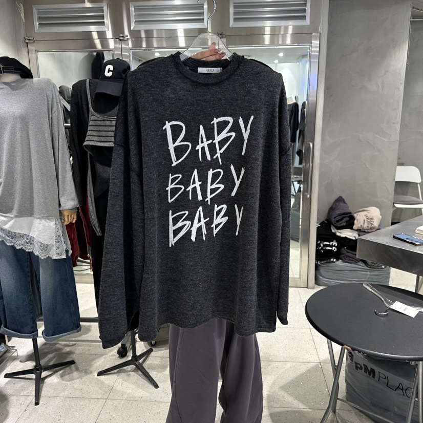 HERTZ-P東大門㊣代購女士新款職業人氣推薦25秋冬熱賣長袖T恤HERTZ-P長袖T恤圖色2墨色