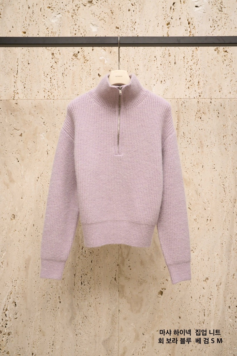 BLOSSOM東大門㊣實拍女士新品熱賣時尚25秋冬針織衫高領拉鏈衫BLOSSOM針織衫圖色2