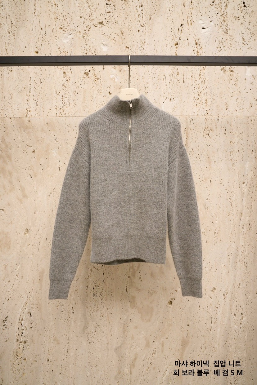 BLOSSOM東大門㊣實拍女士新品熱賣時尚25秋冬針織衫高領拉鏈衫BLOSSOM針織衫圖色4