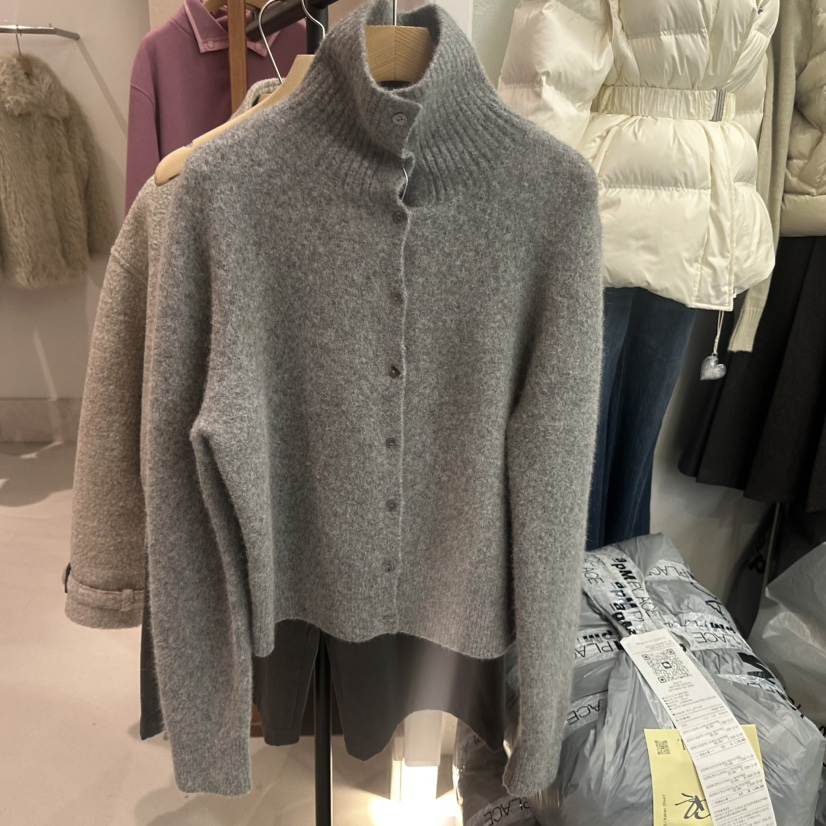 ANDMORE BUTTON韓國代購㊣女裝新款休閑推薦熱賣25秋冬毛衣紐扣ANDMORE BUTTON毛衣圖色1