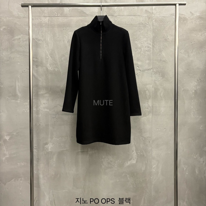 MUTE-P東大門㊣實拍女裝新品真品人氣時尚休閑25秋冬連衣裙MUTE連衣裙圖色3黑色