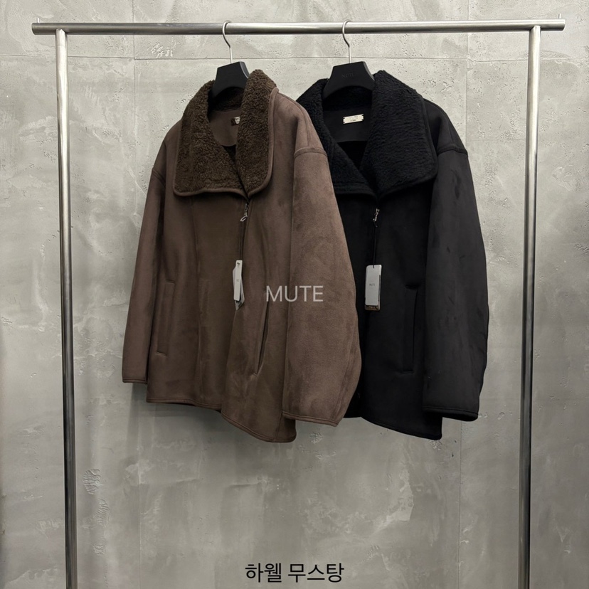 MUTE-P韓國代購㊣女士新品時尚職業真品人氣推薦熱賣短款大衣MUTE短款大衣