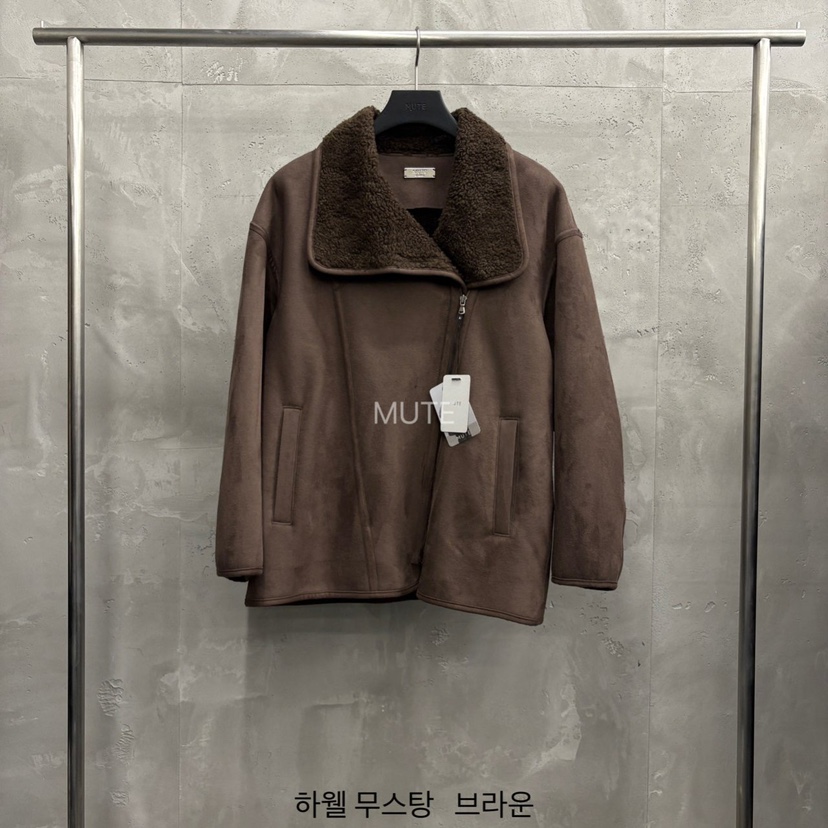 MUTE-P韓國代購㊣女士新品時尚職業真品人氣推薦熱賣短款大衣MUTE短款大衣圖色1