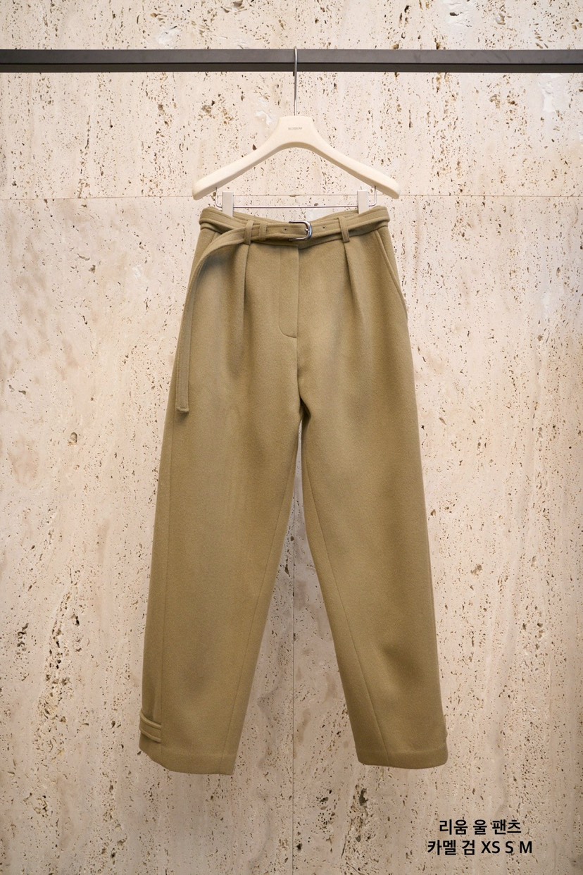 BLOSSOM東大門㊣直郵女裝新款25秋冬休閑推薦人氣休閑褲含腰帶BLOSSOM休閑褲圖色1