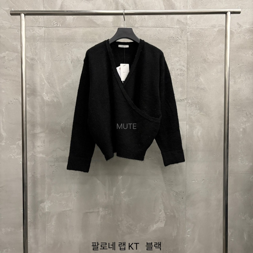 MUTE-P東大門㊣代購女士新款推薦真品25秋冬職業休閑熱賣毛衣MUTE毛衣圖色4黑色