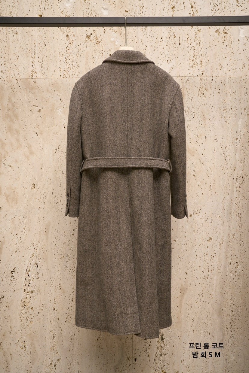 BLOSSOM東大門㊣代購女士新款推薦25秋冬時尚中長款大衣含腰帶BLOSSOM中長款大衣