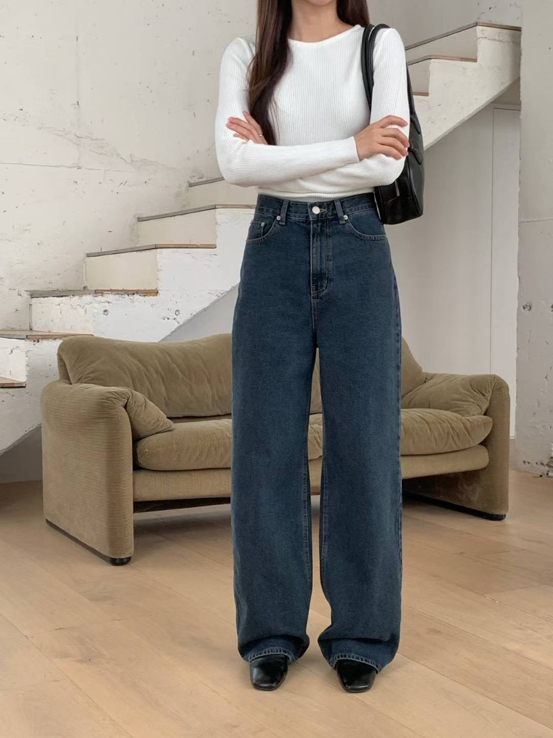 COREBLUE東大門㊣直郵女士新款人氣時尚真品推薦職業牛仔褲like core/COREBLUE牛仔褲圖色1