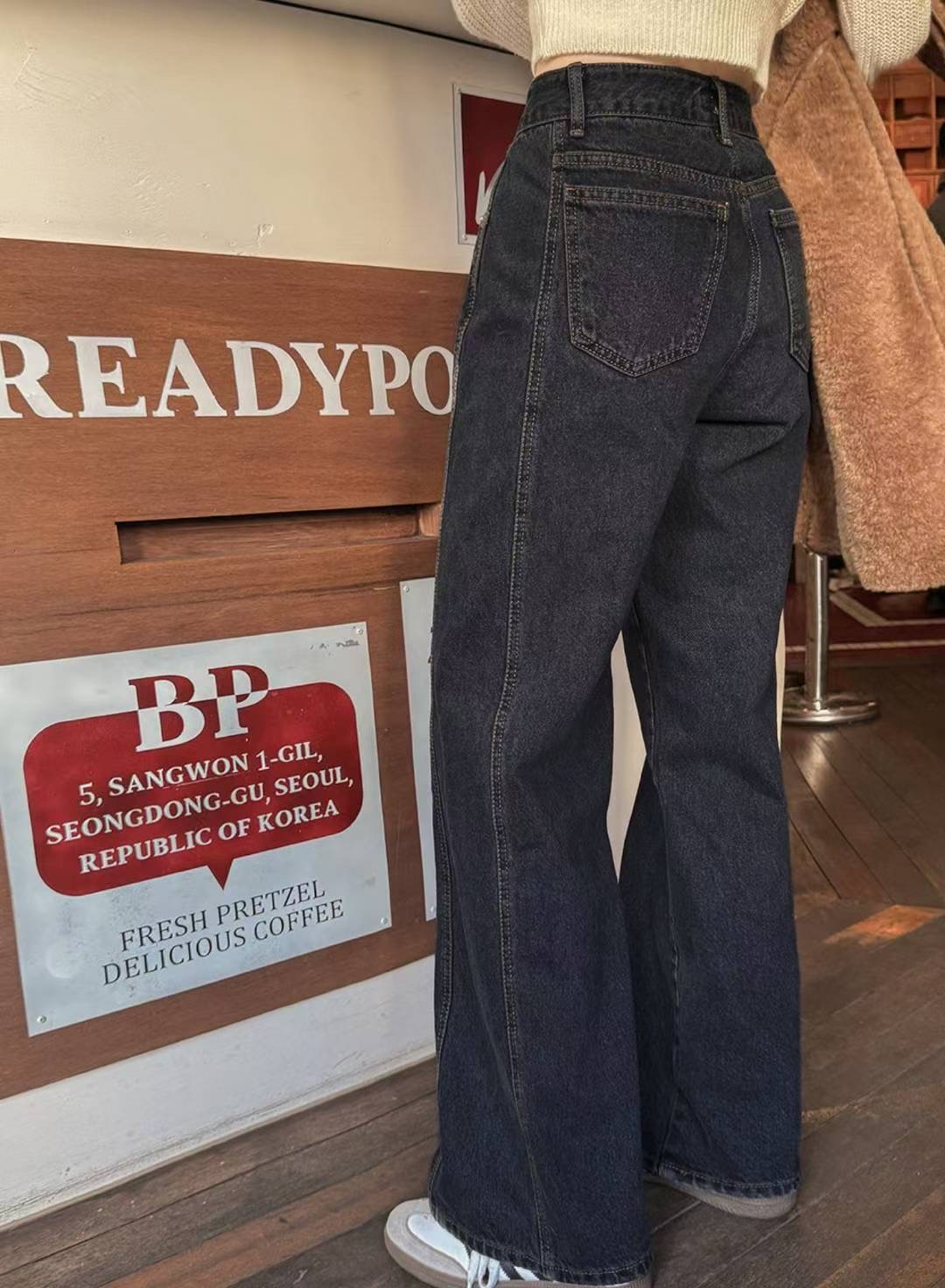 COREBLUE韓國直郵㊣女士新品25秋冬推薦真品時尚職業牛仔褲like core/COREBLUE牛仔褲