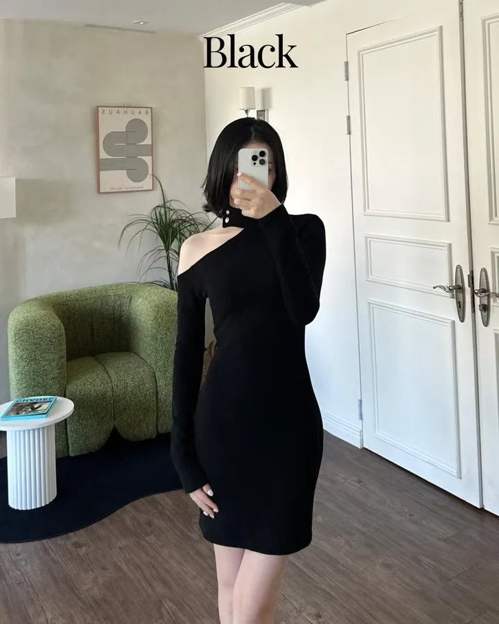 BLUESTAR東大門㊣實拍女士新款25秋冬人氣時尚職業熱賣連衣裙BLUESTER連衣裙圖色1