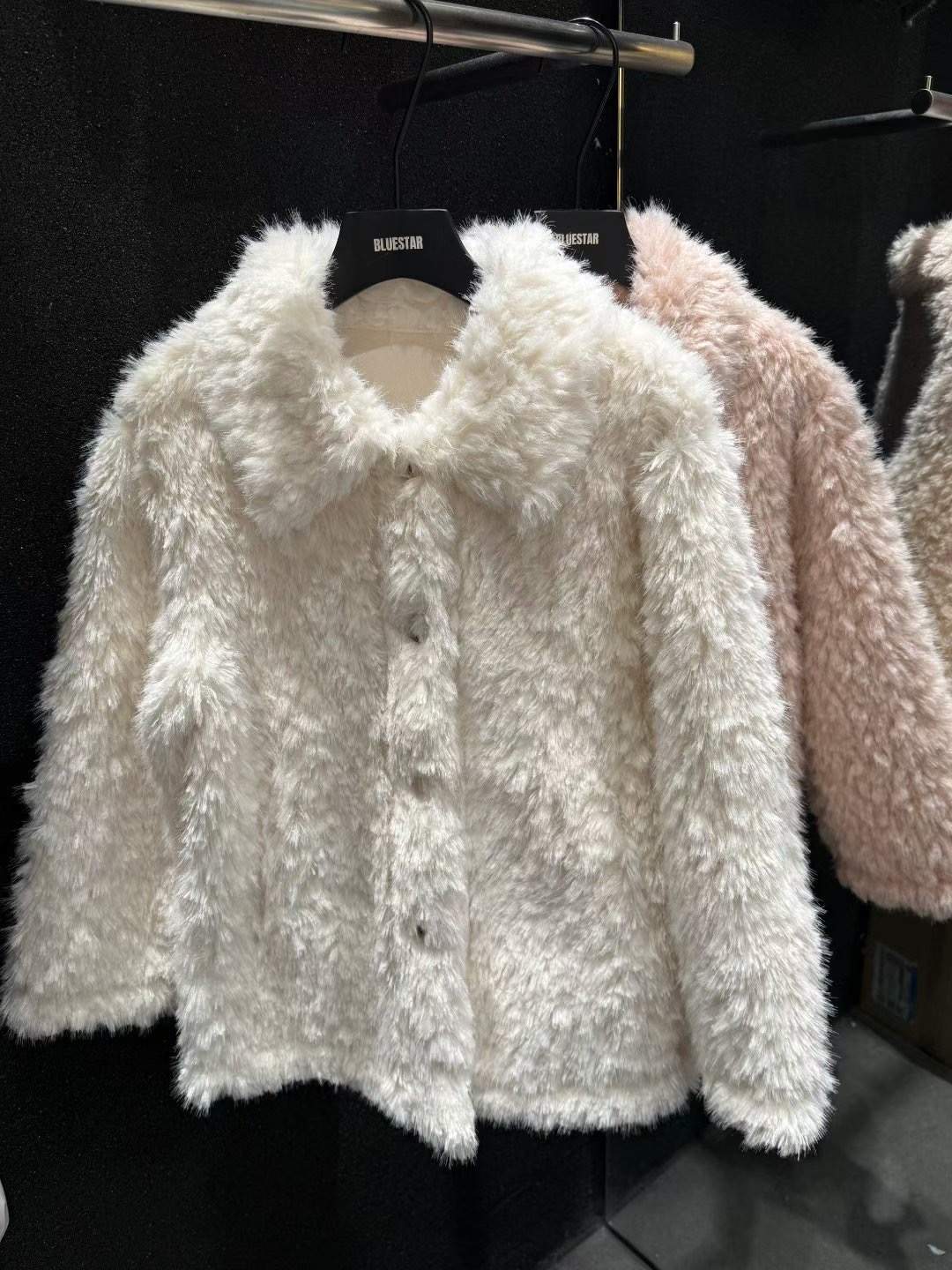 BLUESTAR韓國代購㊣女士新款時尚推薦人氣真品25秋冬短款大衣BLUESTER短款大衣圖色2左二色