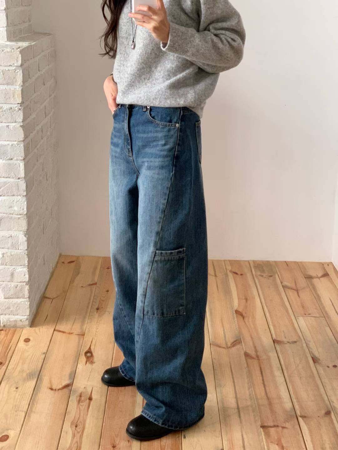 COREBLUE東大門㊣實拍女士新品時尚25秋冬熱賣真品休閑牛仔褲like core/COREBLUE牛仔褲