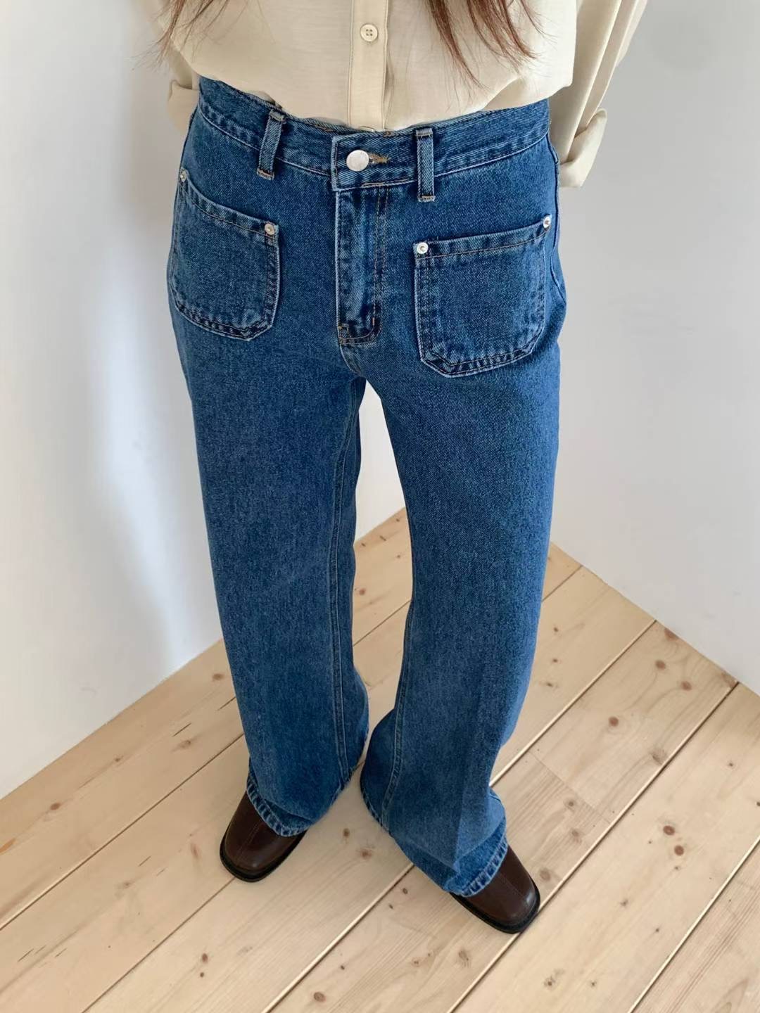 COREBLUE東大門㊣直郵女裝新款人氣熱賣真品25秋冬時尚牛仔褲like core/COREBLUE牛仔褲圖色1