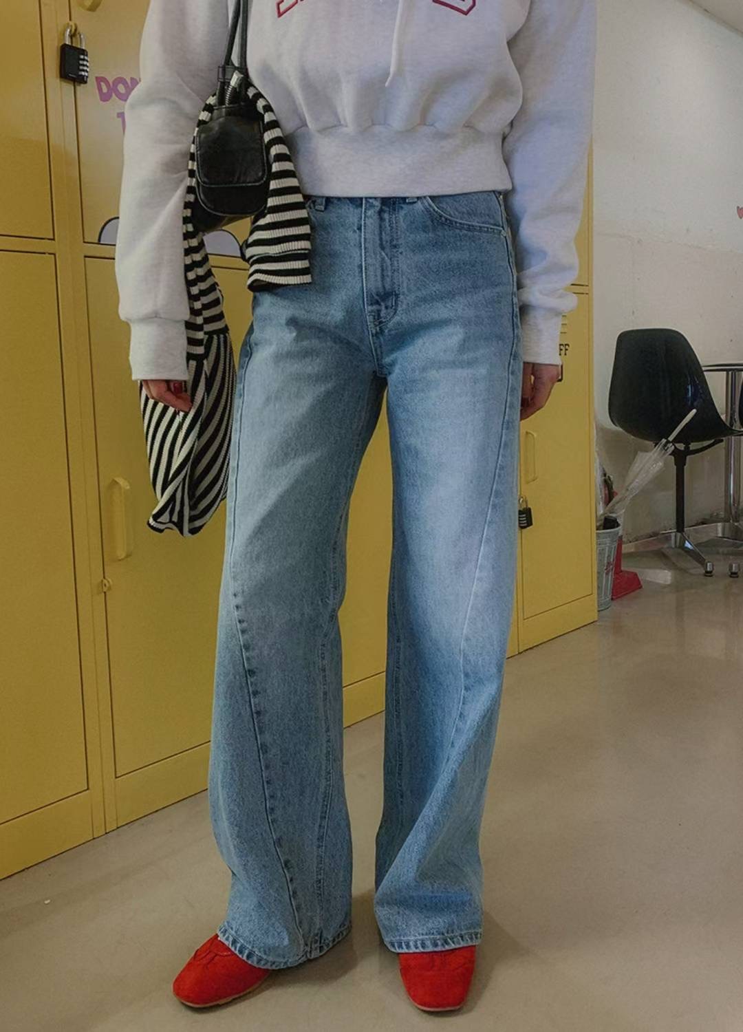 COREBLUE韓國直郵㊣女裝新款推薦25秋冬真品熱賣職業牛仔褲like core/COREBLUE牛仔褲圖色1