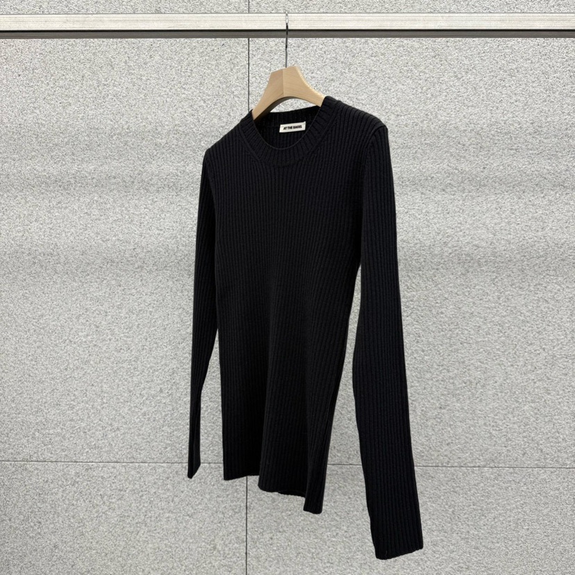 AT THE BAGEL韓國直郵㊣女士新品休閑真品25秋冬人氣針織衫AT THE BAGEL針織衫圖色4墨色