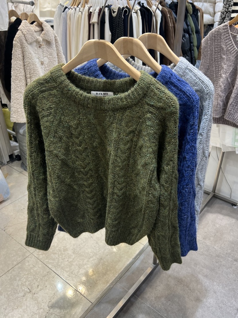 BLACK NOTE韓國代購㊣女裝新品職業熱賣人氣休閑25秋冬毛衣BLACK NOTE毛衣