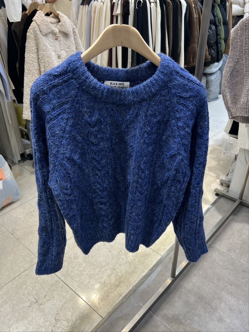 BLACK NOTE韓國代購㊣女裝新品職業熱賣人氣休閑25秋冬毛衣BLACK NOTE毛衣圖色1
