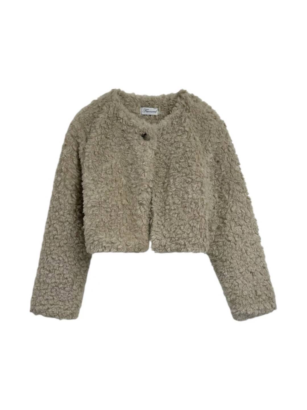 FAVOURED韓國代購㊣女士新品25秋冬休閑推薦熱賣人氣短款大衣FAVOURED短款大衣圖色1