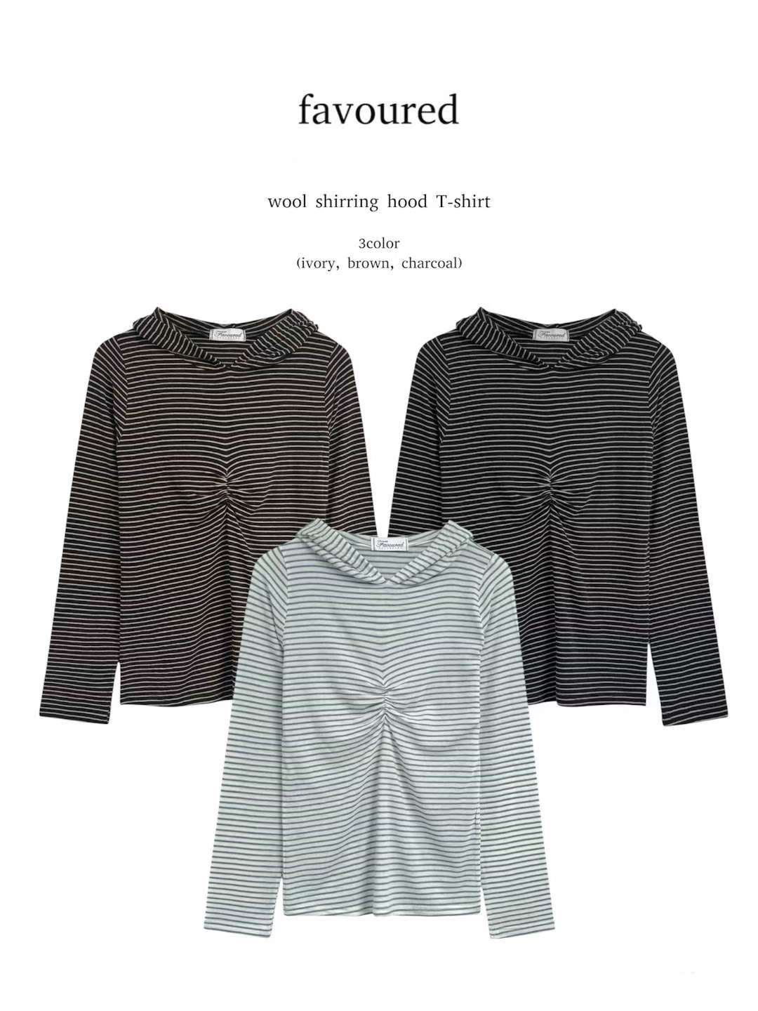 FAVOURED韓國直郵㊣女士新品職業熱賣25秋冬休閑長袖T恤羊毛絨FAVOURED長袖T恤