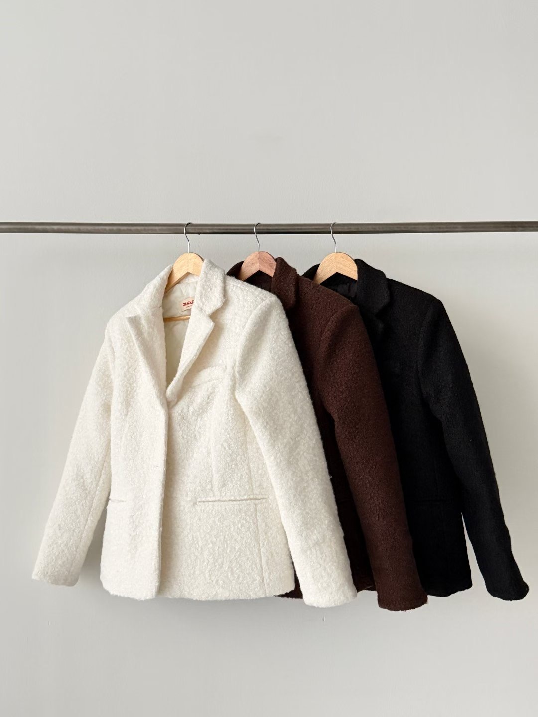 CRACKER韓國代購㊣女士新款休閑25秋冬推薦熱賣人氣短款大衣CRACKER_短款大衣圖色3左三色