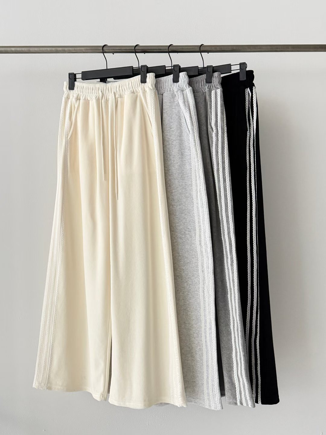 CRACKER東大門㊣實拍女士新款推薦時尚人氣25秋冬休閑褲蕾絲CRACKER_休閑褲圖色2左二色