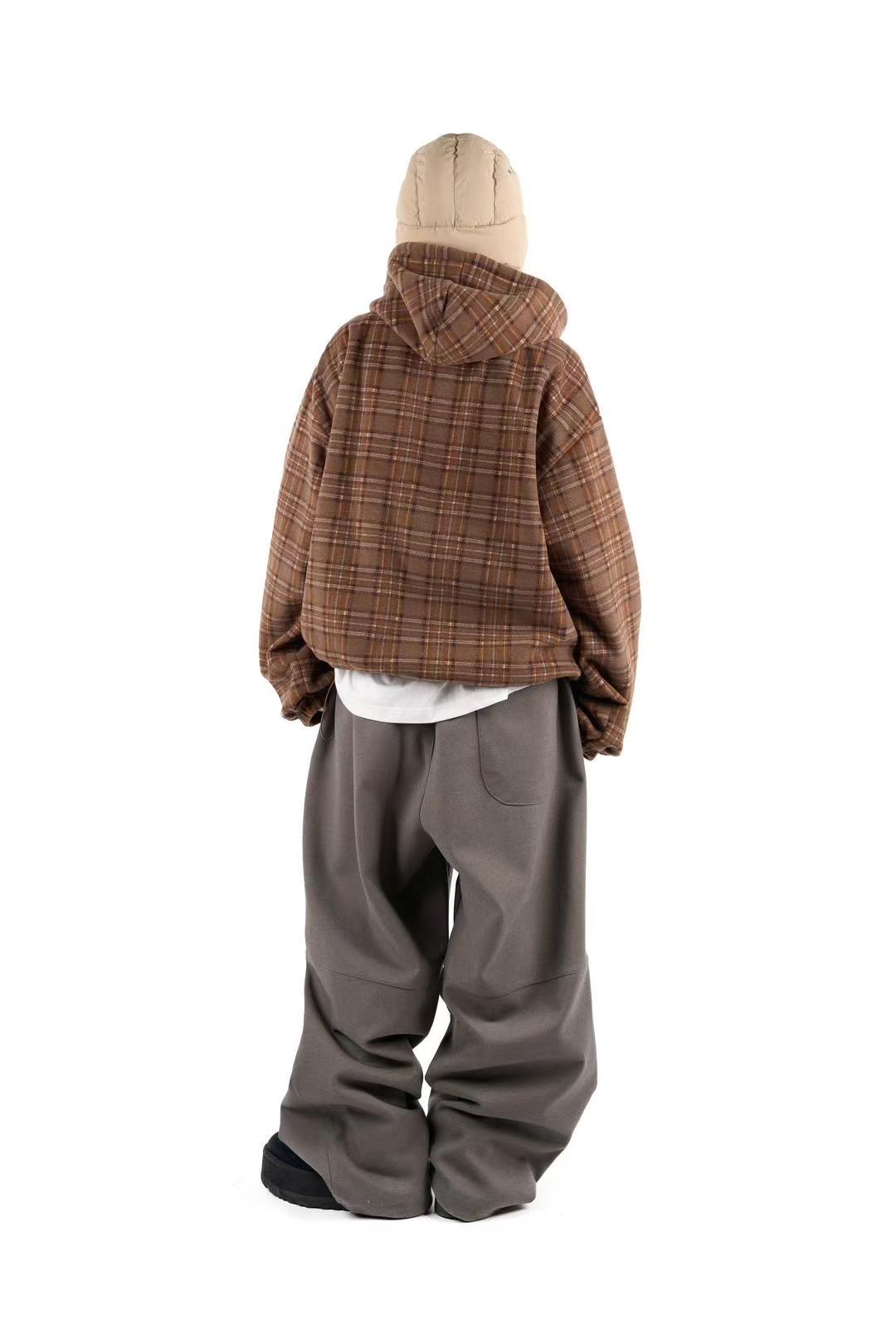 CRACKER東大門㊣直郵女士新款職業休閑人氣衛衣連帽衫抓絨格子CRACKER_衛衣