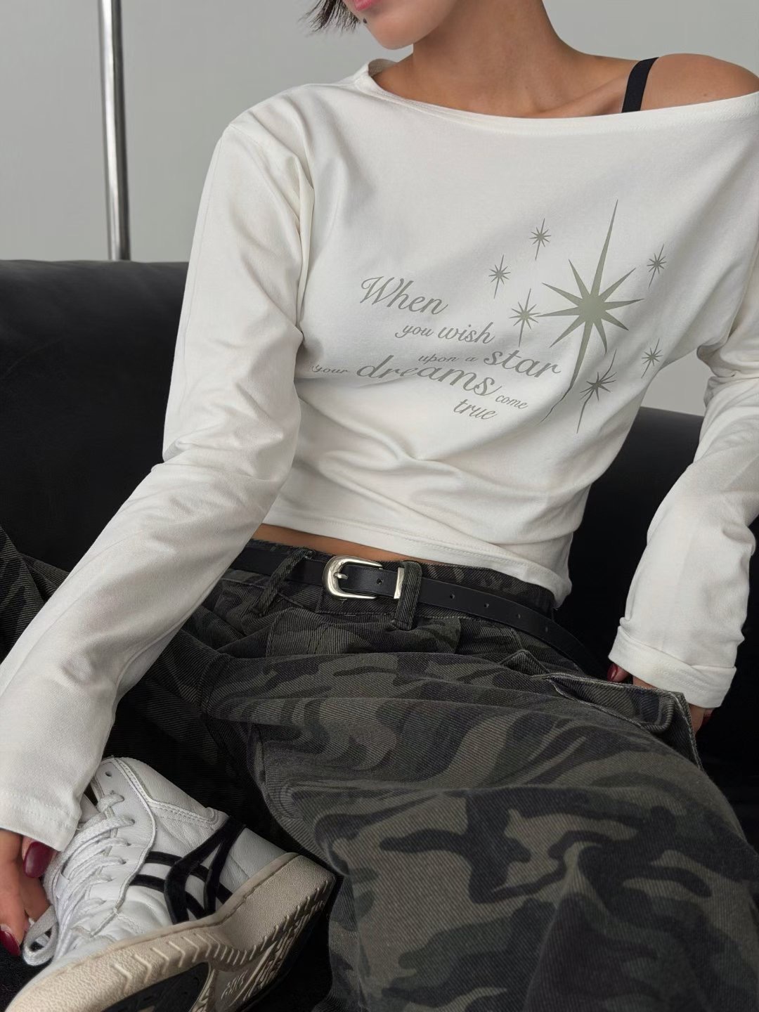 CRACKER韓國代購㊣女裝新品職業25秋冬人氣時尚推薦長袖T恤CRACKER_長袖T恤