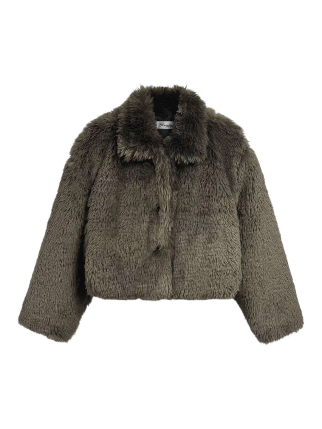 FAVOURED東大門㊣直郵女士新款休閑熱賣時尚職業25秋冬短款大衣FAVOURED短款大衣圖色1