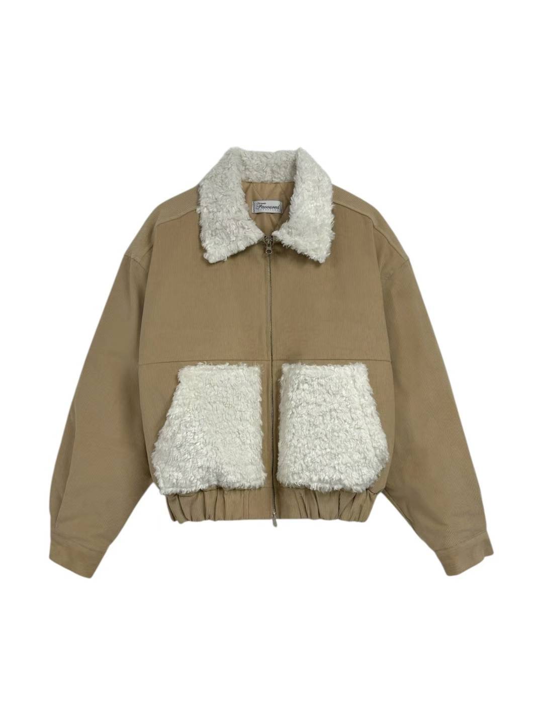 FAVOURED東大門㊣實拍女裝新品人氣熱賣職業夾克泰迪熊燈芯絨FAVOURED夾克圖色1