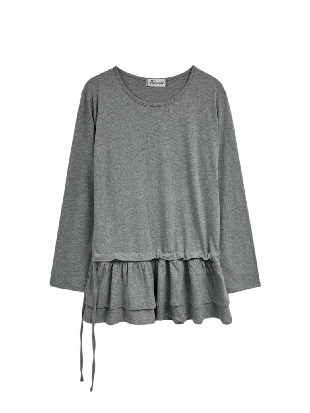 FAVOURED韓國代購㊣女士新款職業熱賣人氣休閑25秋冬長袖T恤雙層FAVOURED長袖T恤圖色2