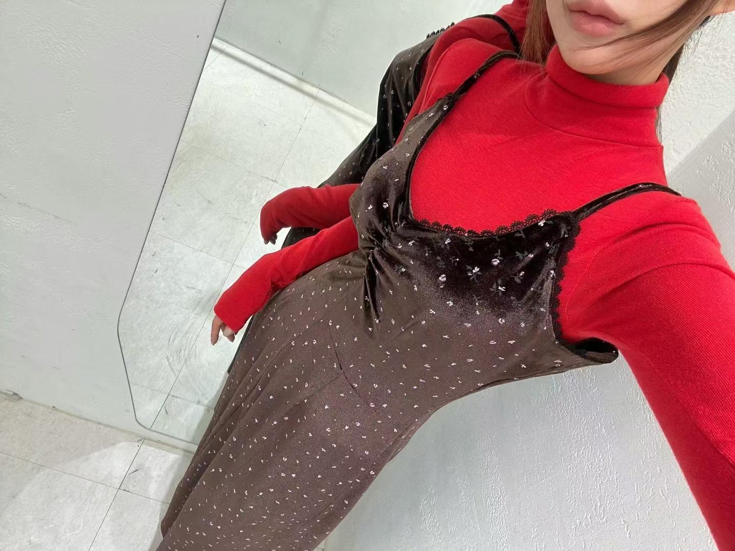 CRACKER東大門㊣實拍女裝新款時尚推薦連衣裙不含內搭天鵝絨CRACKER_連衣裙