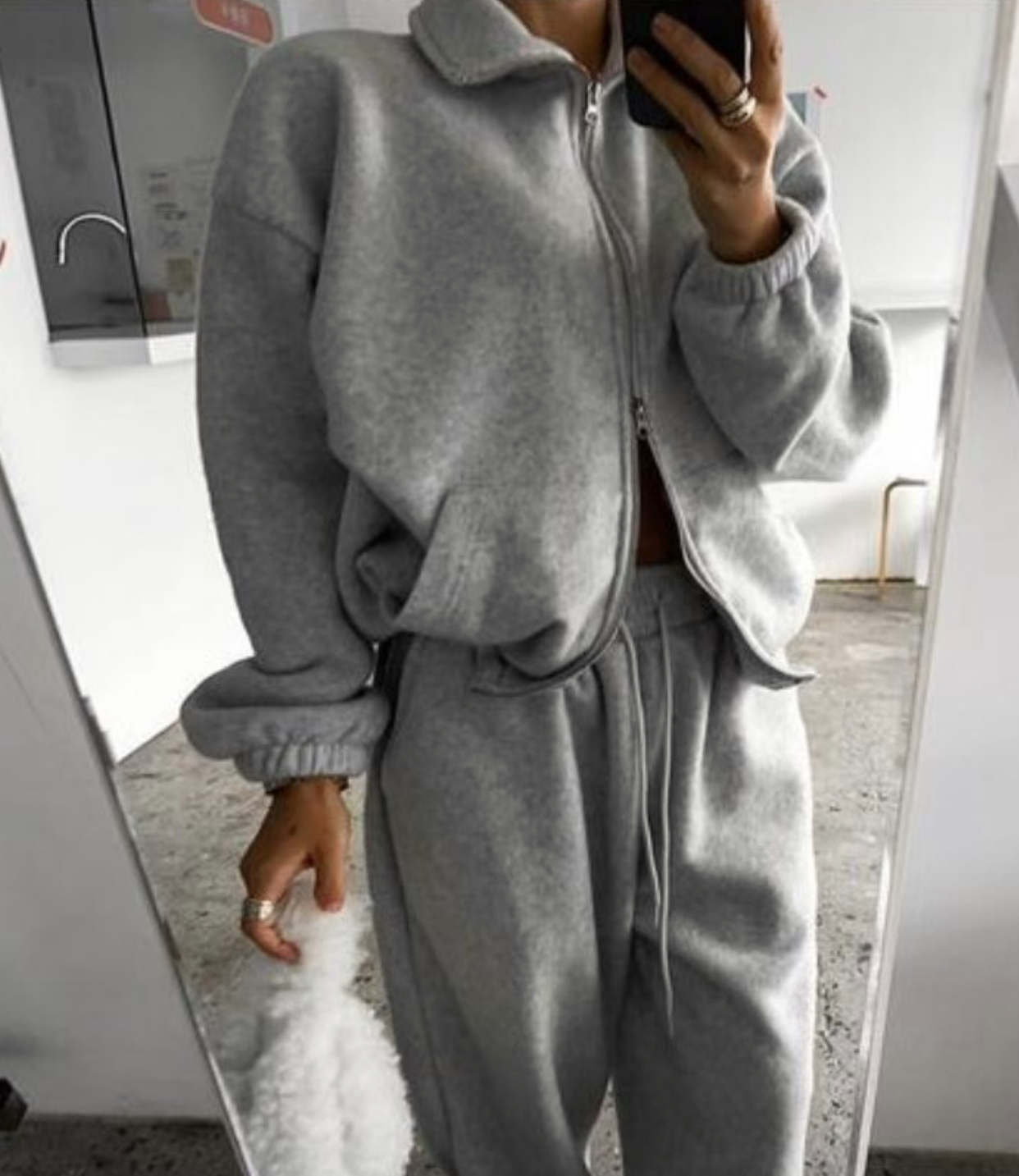 CRACKER東大門㊣直郵女士新款25秋冬時尚職業休閑夾克抓絨拉鏈CRACKER_夾克圖色1