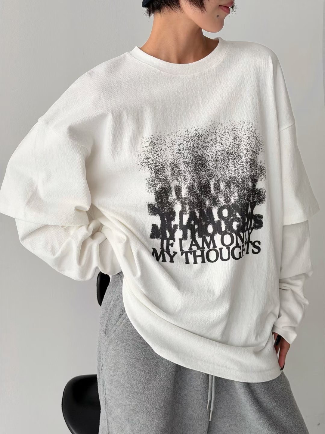 CRACKER東大門㊣代購女裝新品時尚休閑熱賣職業推薦長袖T恤CRACKER_長袖T恤圖色1