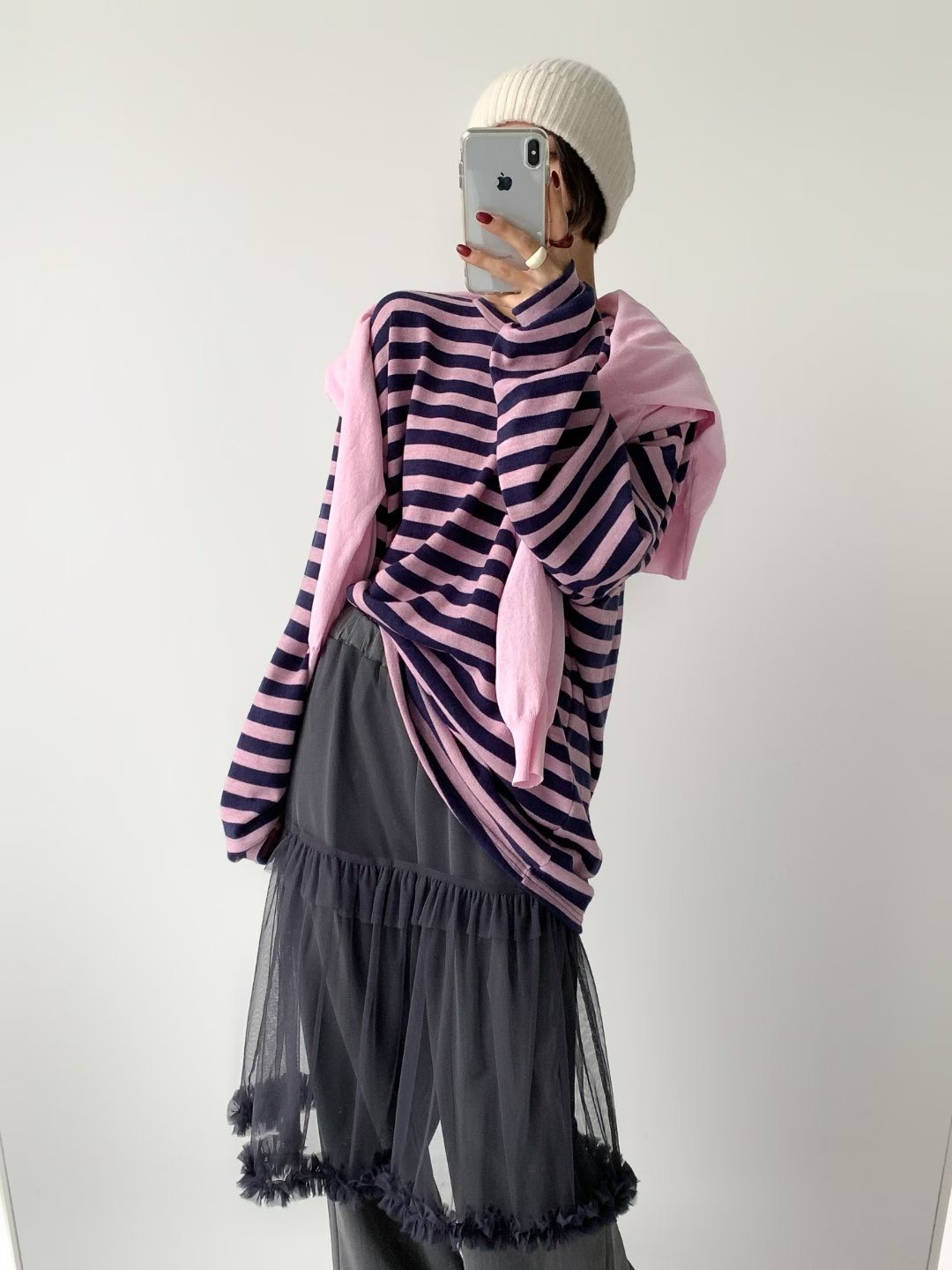 CRACKER東大門㊣代購女裝新款25秋冬推薦休閑長袖T恤單排扣CRACKER_長袖T恤